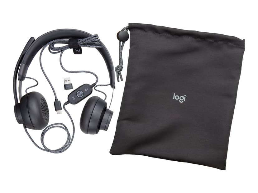 Logitech Zone Wired Teams Headset USB-C Microsoft-teams Stereo Svart