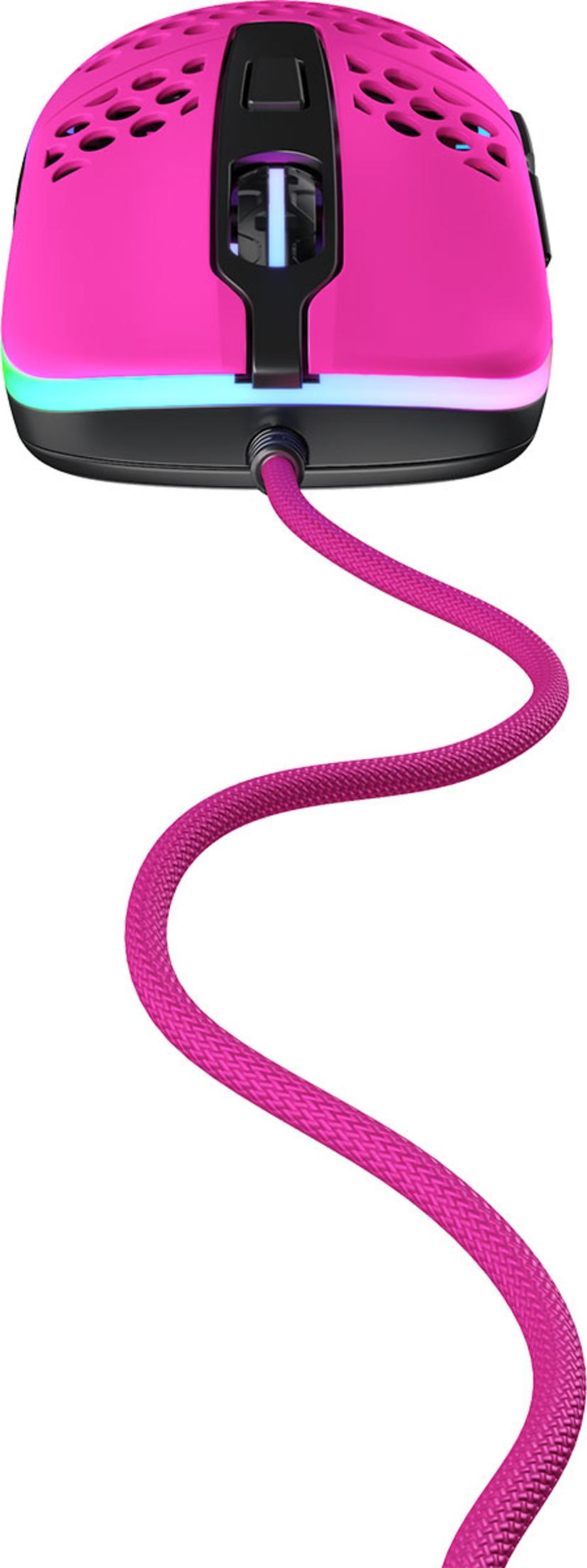 Xtrfy M42 RGB Gaming Mouse Pink Kabelansluten 16000dpi Mus Rosa