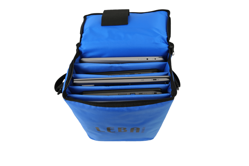 Leba Notebag Blue Large Carries 5 Tablets/Chromebooks #FI