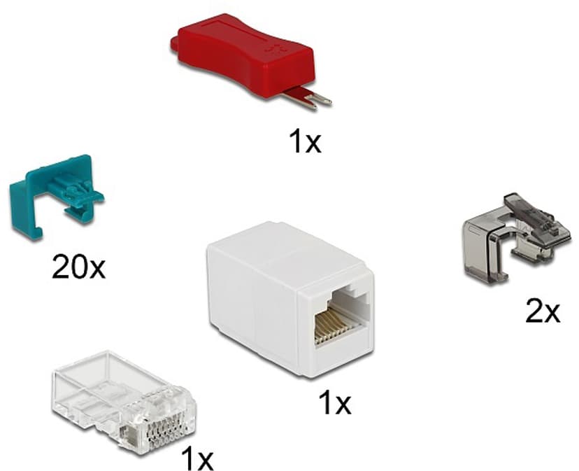Delock RJ45 Säkerhetskontakt Startset 20-pack