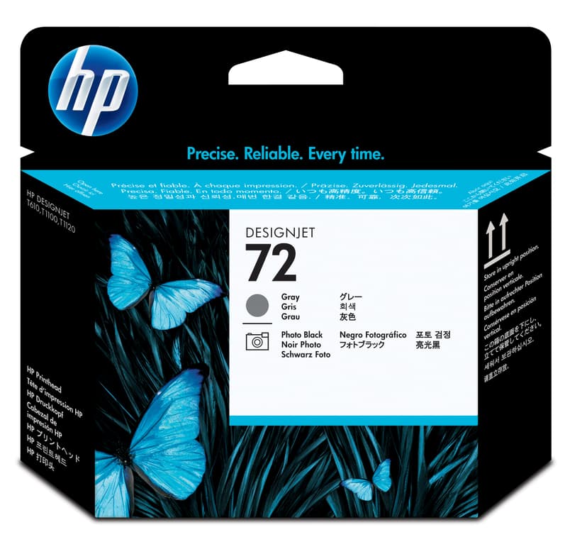 HP Printerhoved NO.72 GREY & PHOTO Sort