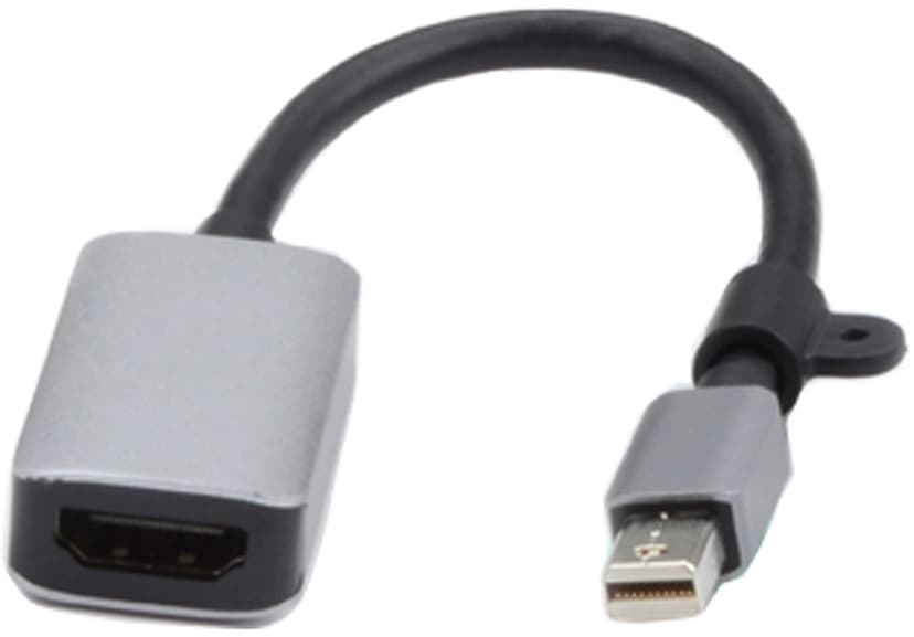 Prokord Video Adapter Kit Premium Minidp+USB-C HDMI-tyyppi A (vakio) Mini DisplayPort + USB Type-C Hopea, Musta