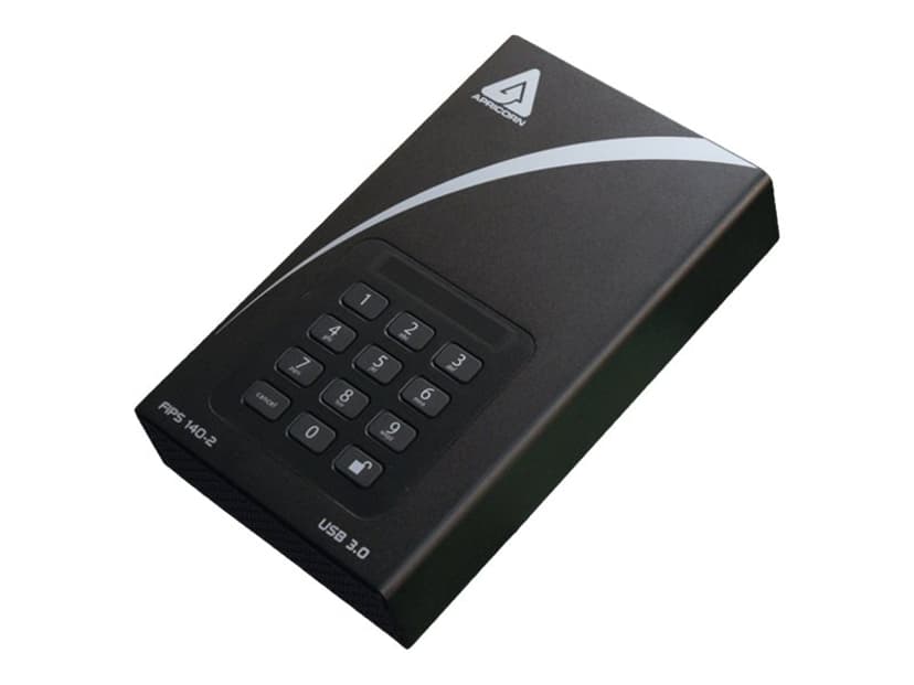 Apricorn AEGIS Padlock DT 18TB Desktop Drive 256-BIT FIPS Musta