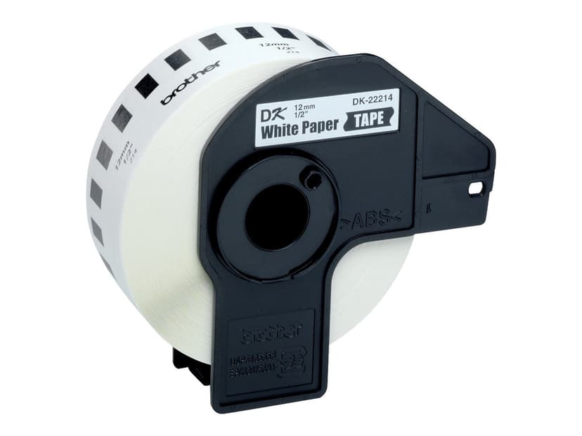 Brother Tape Papper 12mm x 30.5m Svart/Vit