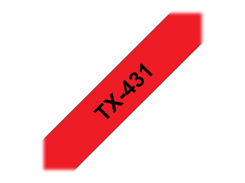 Brother Tape 12mm TX-431 Musta/Punainen