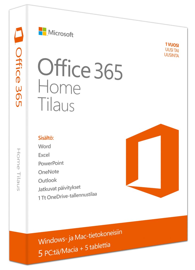 Microsoft Office 365 Home 12kuukausi/kuukautta