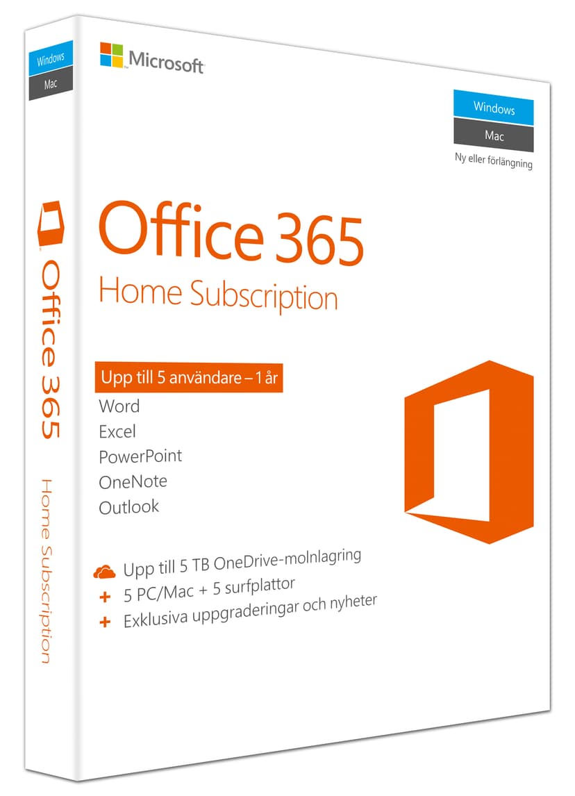 Microsoft Office 365 Home 12kuukausi/kuukautta