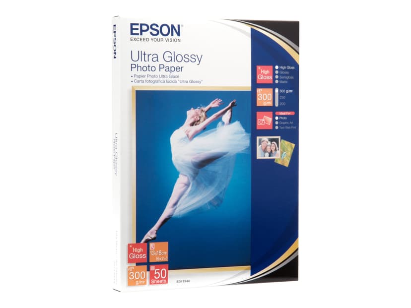 Epson Paperi Photo Ultra Glossy 13x18cm, 50 arkkia, 300 g
