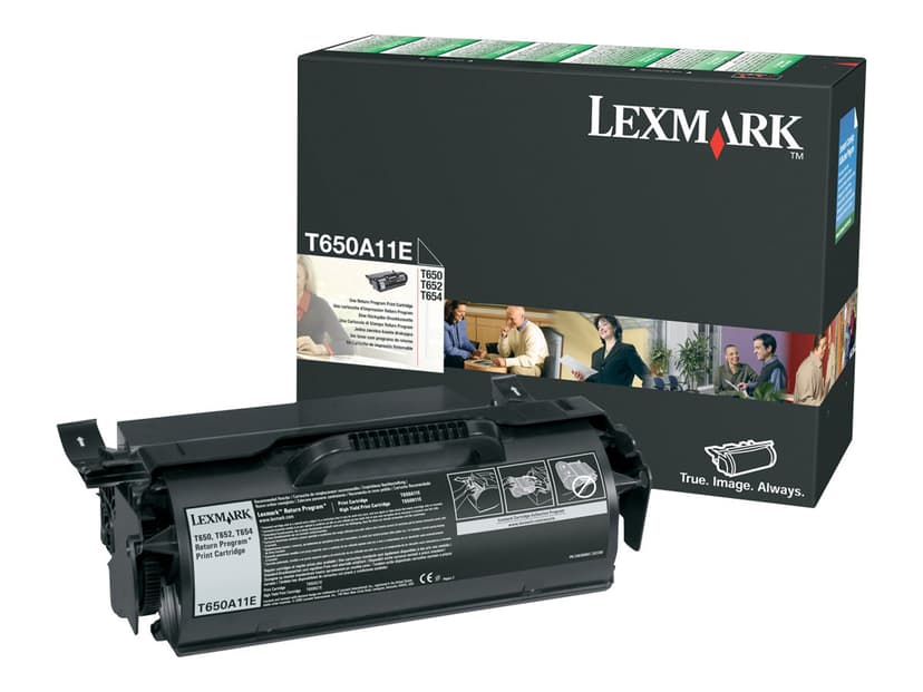 Lexmark Toner Svart T52X/650/652/654 RE - T650A11E