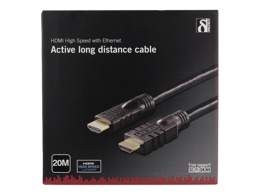 Deltaco HDMI-1200 20m HDMI Hann HDMI Hann