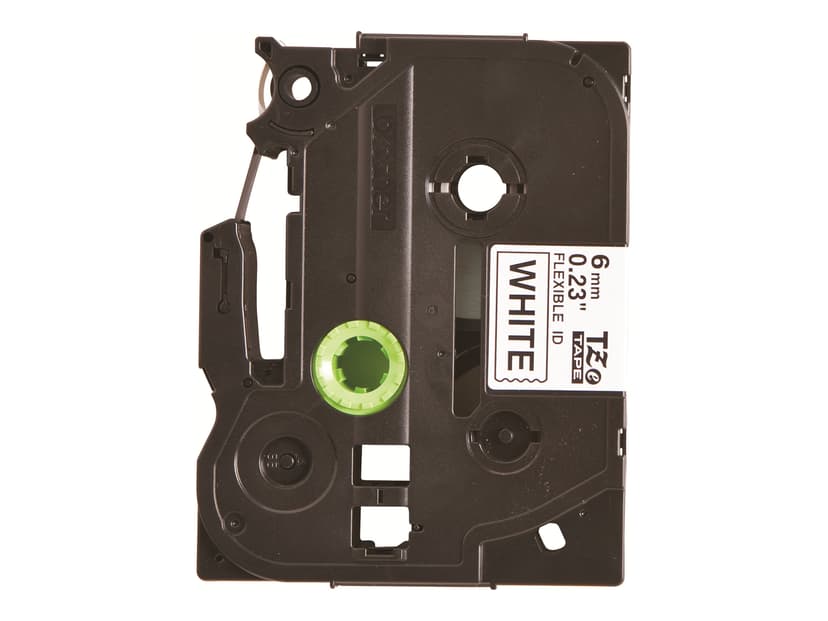 Brother Tape TZE-FX211 6mm Svart/Hvit Flexible