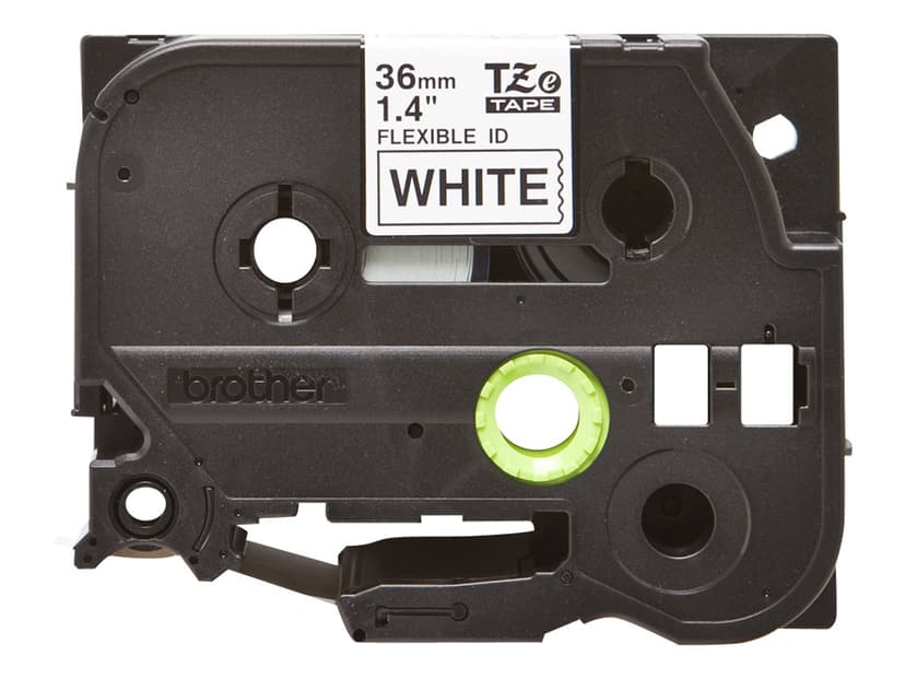 Brother Tape 36mm TZe-FX261 Musta/Valkoinen Joustava