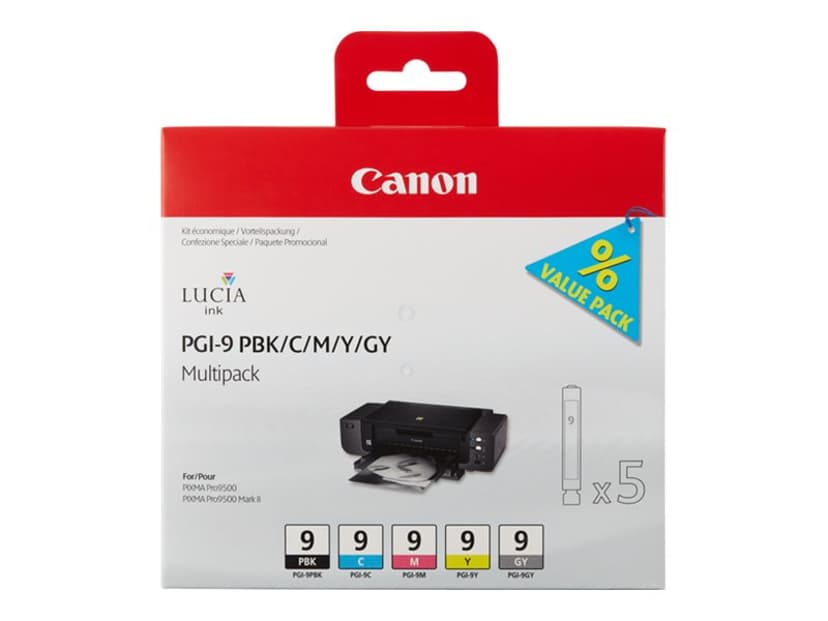 Canon Blekk Multipack PGI-9 (PBK/C/M/Y/GY)