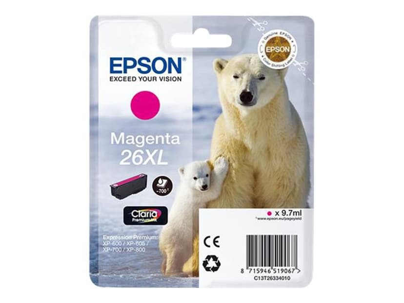Epson Muste Magenta 26XL Claria Premium