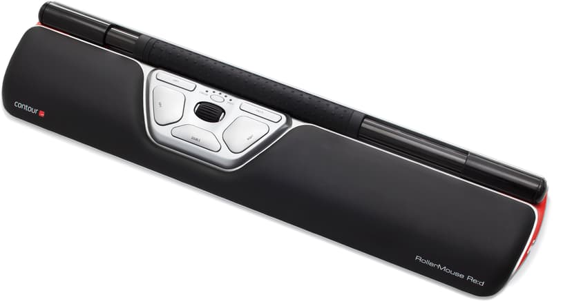 Contour Design RollerMouse Red Kabling 2400dpi Rullebarre-mus Hvid, Rød, Sølv, Sort