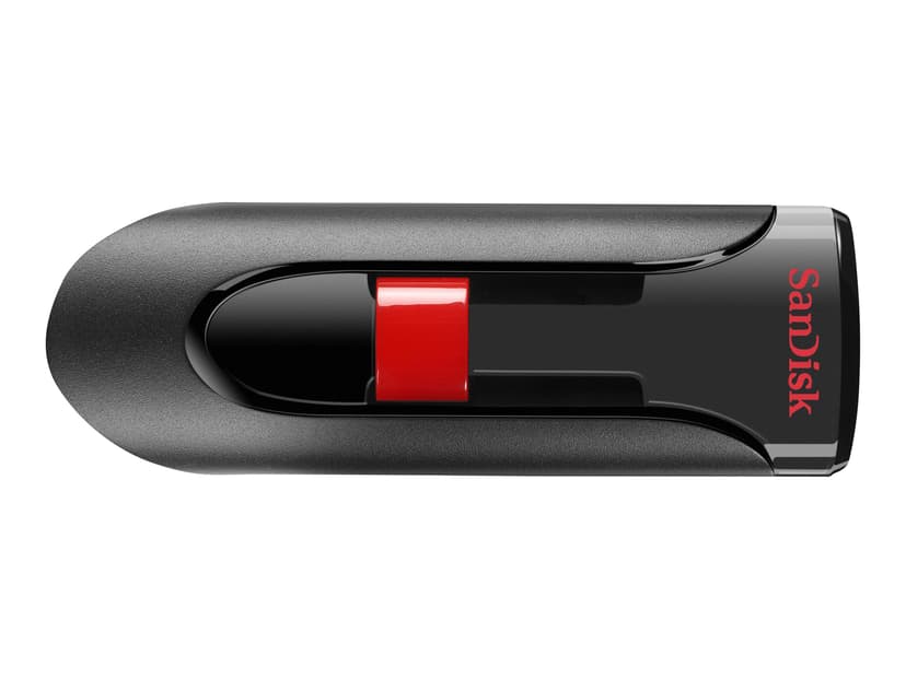 SanDisk Cruzer Glide 64GB USB A-tyyppi Musta, Punainen
