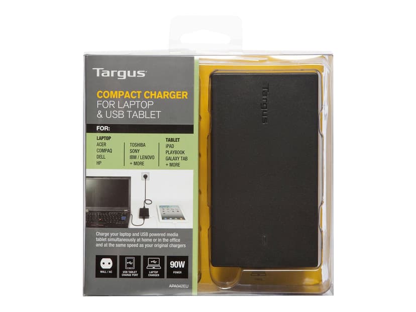 Targus Compact Laptop & USB Tablet Charger