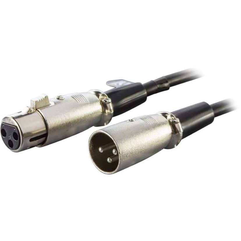 Deltaco AUDIO XLR HA - HO 2m 3-pins XLR Hunn 3-pins XLR Hann
