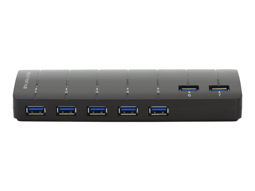 Deltaco USB-Hub 7-Ports USB 3.0 Black USB Hub