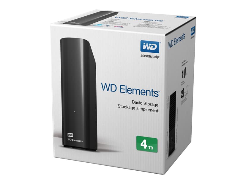 WD Elements Desktop 4TB Musta