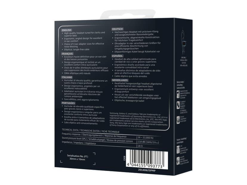 SENNHEISER Cx 5.00G Black reproptelefoner 3 5 mm jackstik