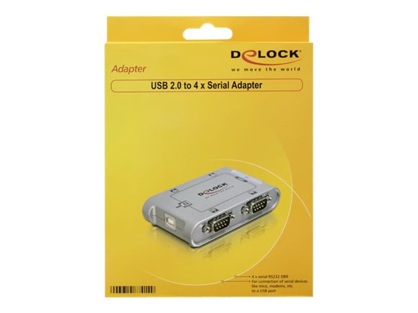 Delock USB 2.0 to 4 port serial HUB
