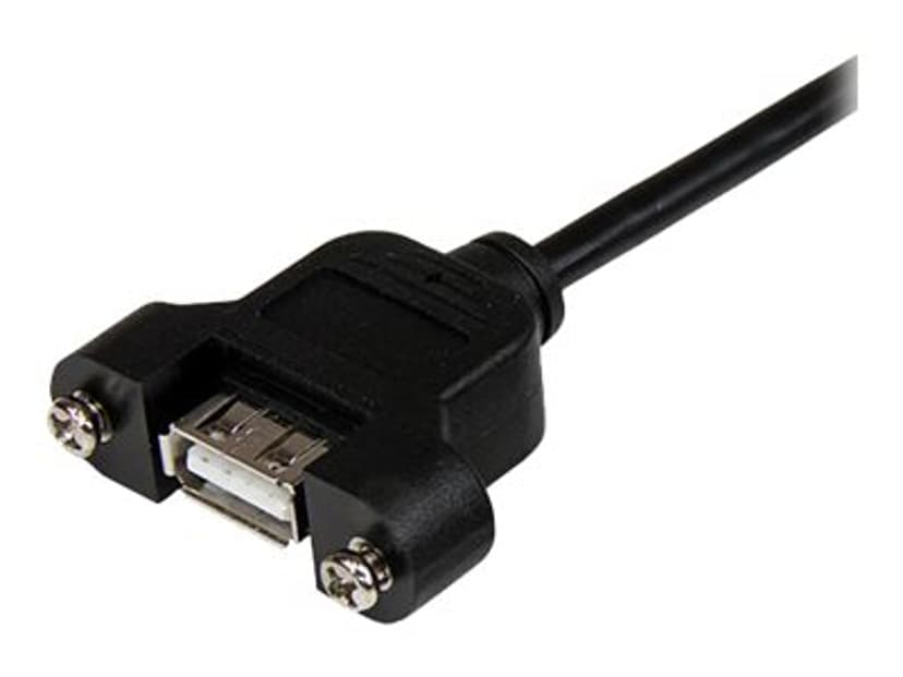 Startech 2 ft Panel Mount USB Cable A to A 0.6m USB A USB A
