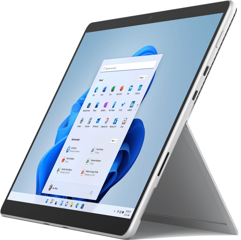 Microsoft Surface Pro 8 för företag 13" Core i7 256GB 16GB Platina