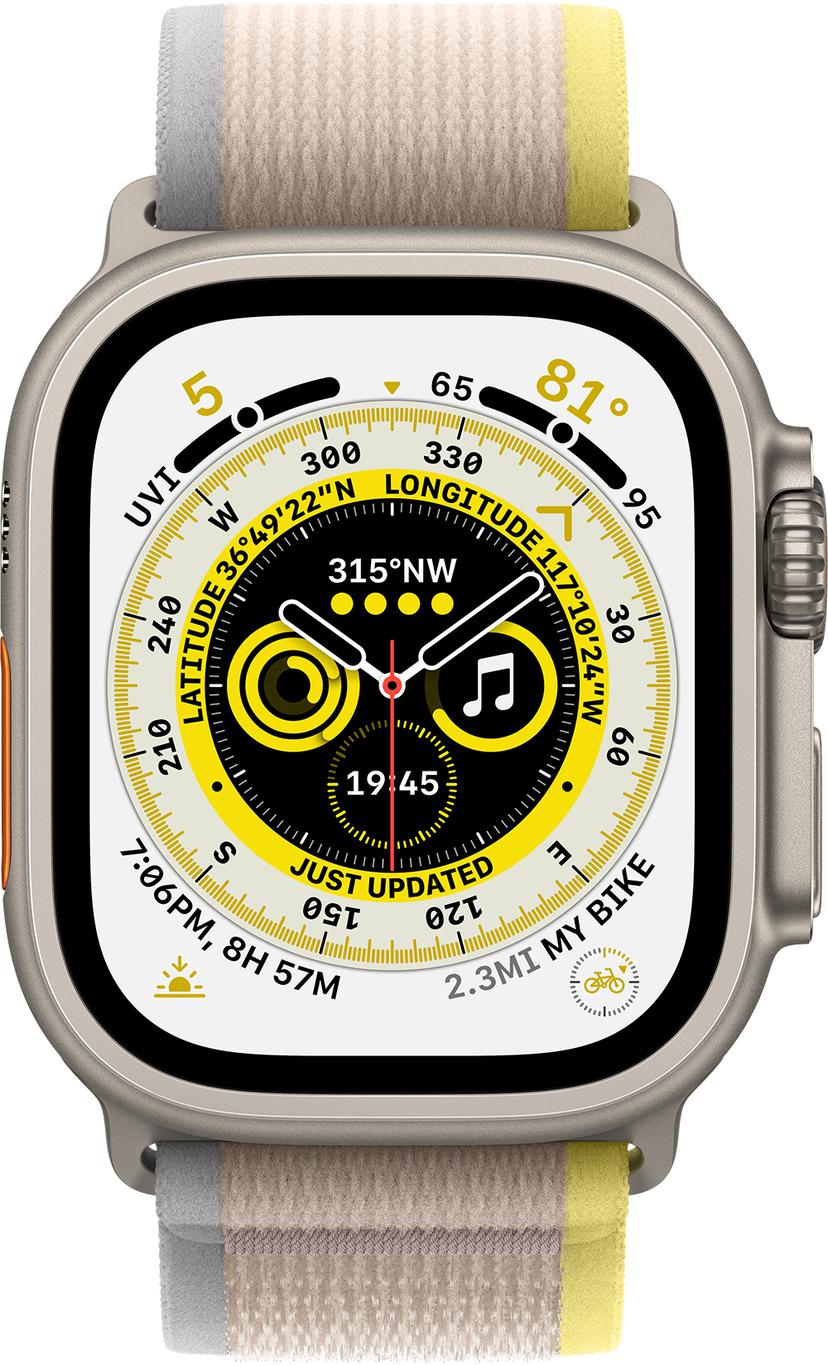 Apple Watch Ultra GPS + Cellular, 49mm Titanium Case with Yellow/Beige