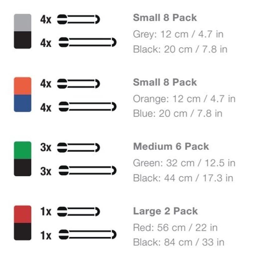 Bluelounge Pixi Medium Green/Black 6-Pack