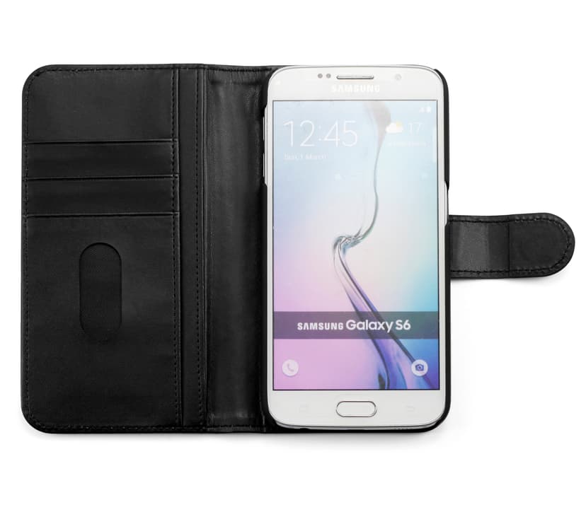 Cirafon Genuine Leather Wallet Samsung Galaxy S6 Zwart leer