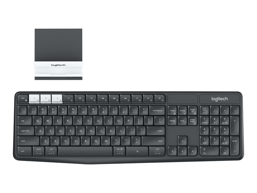 Logitech K375s Multi-Device Trådløs Nordisk Grå, Hvid Tastatur