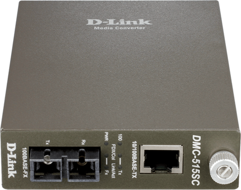 D-Link DMC-515SC Fibermediekonverterare RJ-45 SC enkelläge