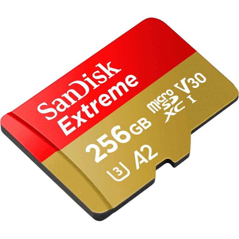 SanDisk Extreme 256GB mikroSDXC UHS-I minneskort