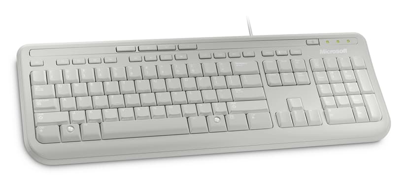 Microsoft Wired Keyboard 600 - tangentbord Kabelansluten USA, internationellt Vit Tangentbord