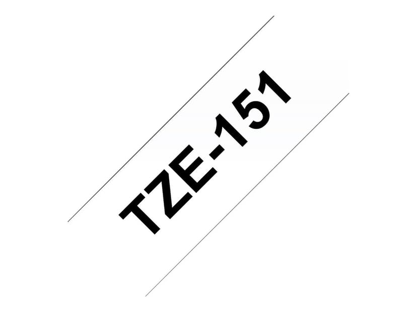 Brother Tape TZE-151 24mm Sort/Transparent
