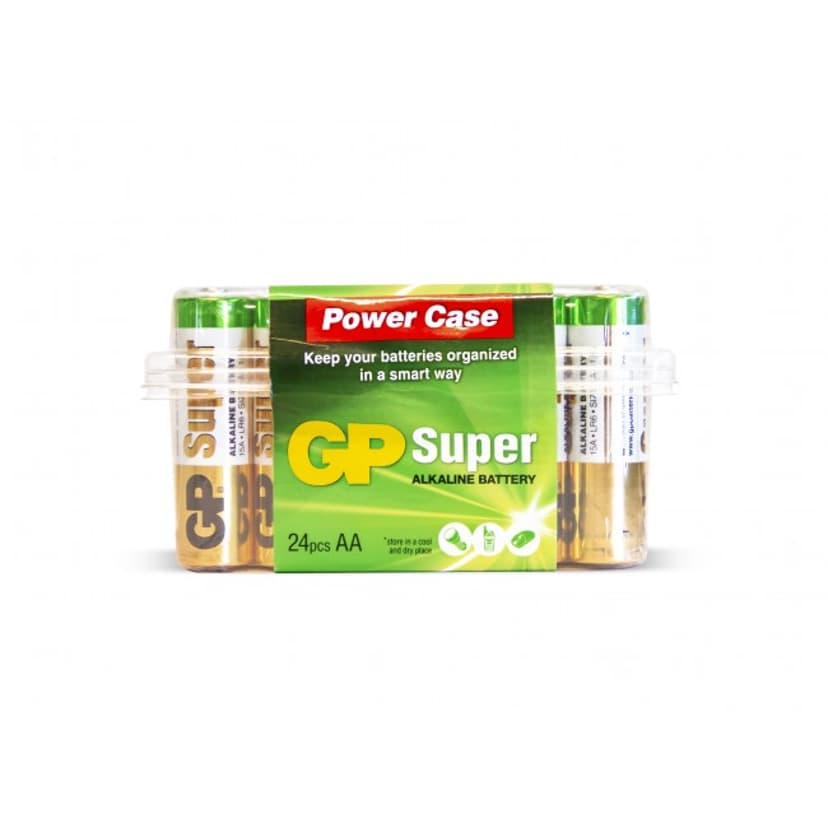 GP Batteri Super Alkaline Powercase 24 stk. AA