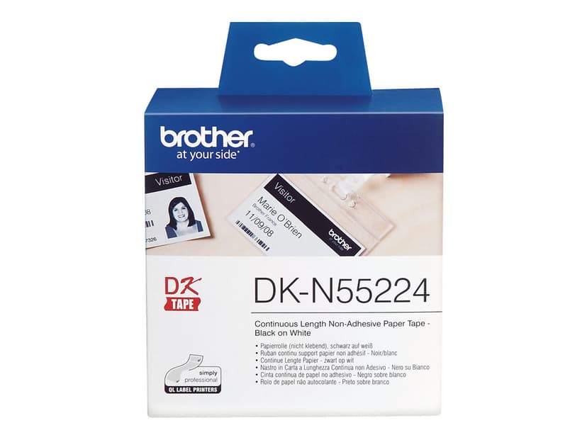 Brother Etiketter 54mm x 30.5m Svart/Vit