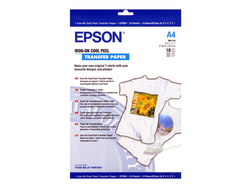 Epson Papir Iron-On T-Shirt TRANSFER MEDIA 10-Ark 124g
