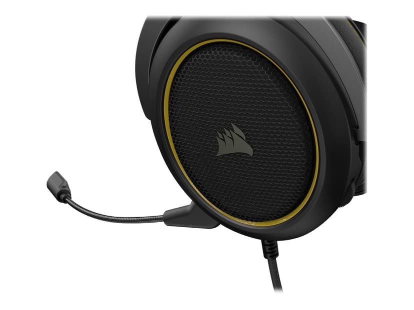 Corsair Gaming HS60 PRO SURROUND Headset 3,5 mm-stekker, USB Stereo Geel, Zwart