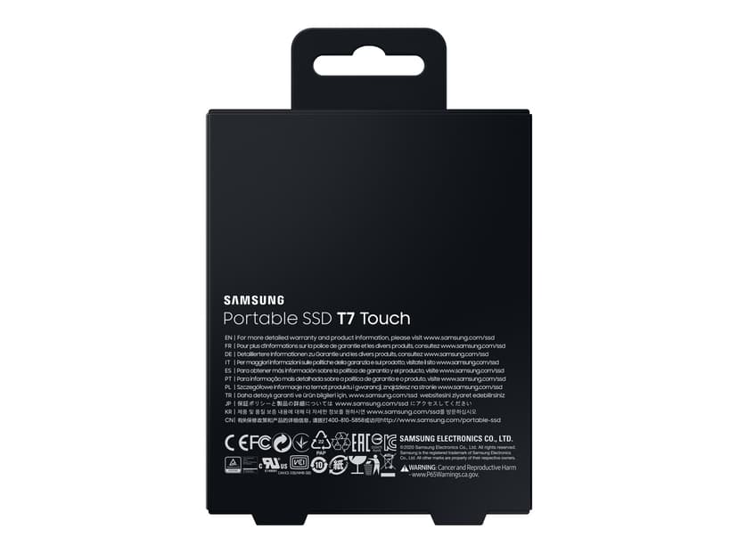 Samsung Portable SSD T7 Touch 1TB Sort