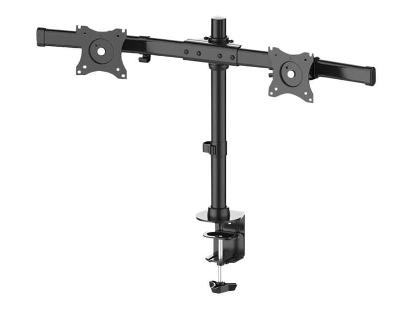 Neomounts Tilt/Turn/Rotate Dual Desk Mount (clamp & grommet) for two 10-27" Monitor Screens, Height Adjustable