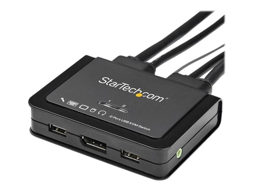Startech 2 Port USB 4K60Hz DisplayPort KVM Switch with Built-In Cables