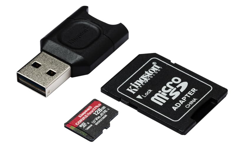 Kingston Canvas React Plus 128GB microSDXC UHS-II-geheugenkaart