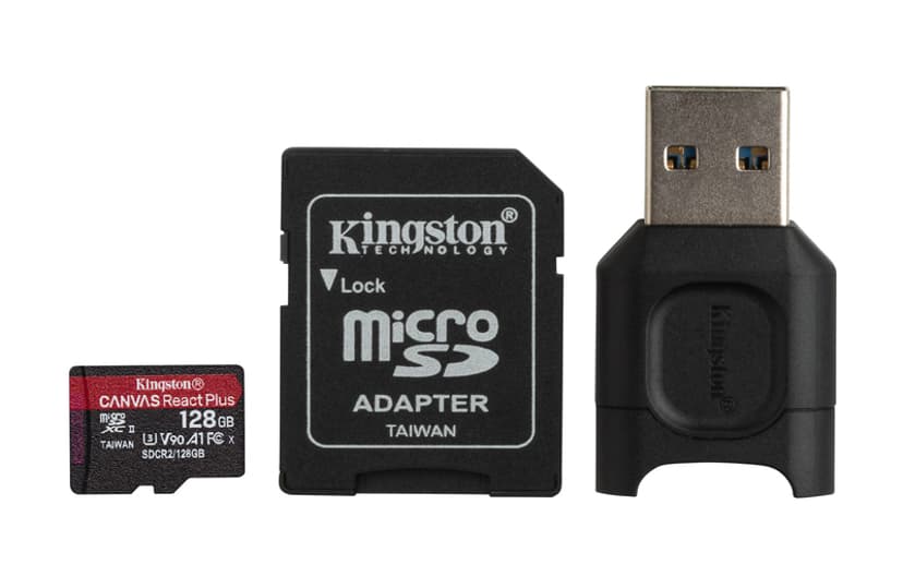Kingston Canvas React Plus 128GB microSDXC UHS-II-geheugenkaart