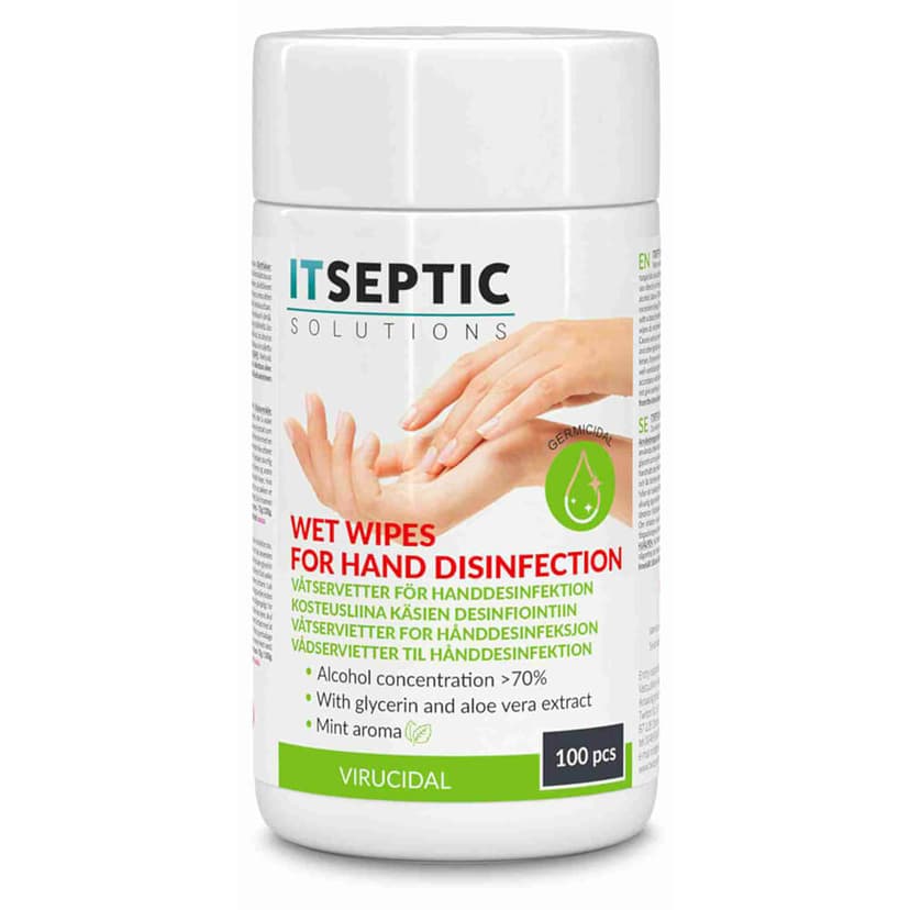 Itseptic Hand Disinfection Wet Wipe Small >70% Alcohol 9x13.5cm 100pcs