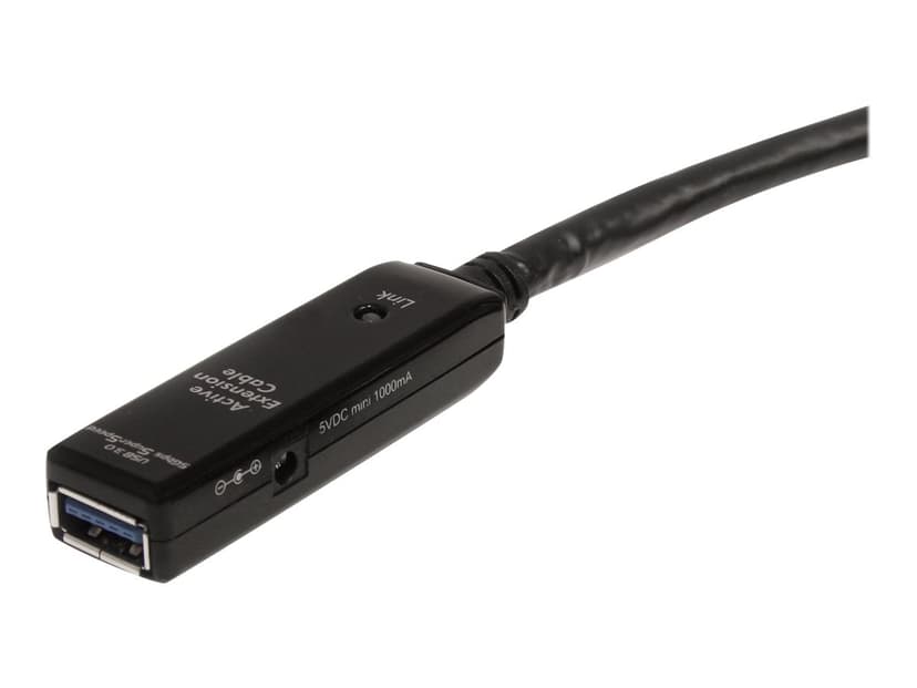 Startech aktiv USB 3.0-förlängningskabel 5m 9-stifts USB typ A Hane 9-stifts USB typ A Hona
