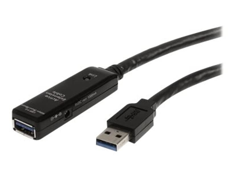 Startech aktiv USB 3.0-förlängningskabel 5m 9-stifts USB typ A Hane 9-stifts USB typ A Hona