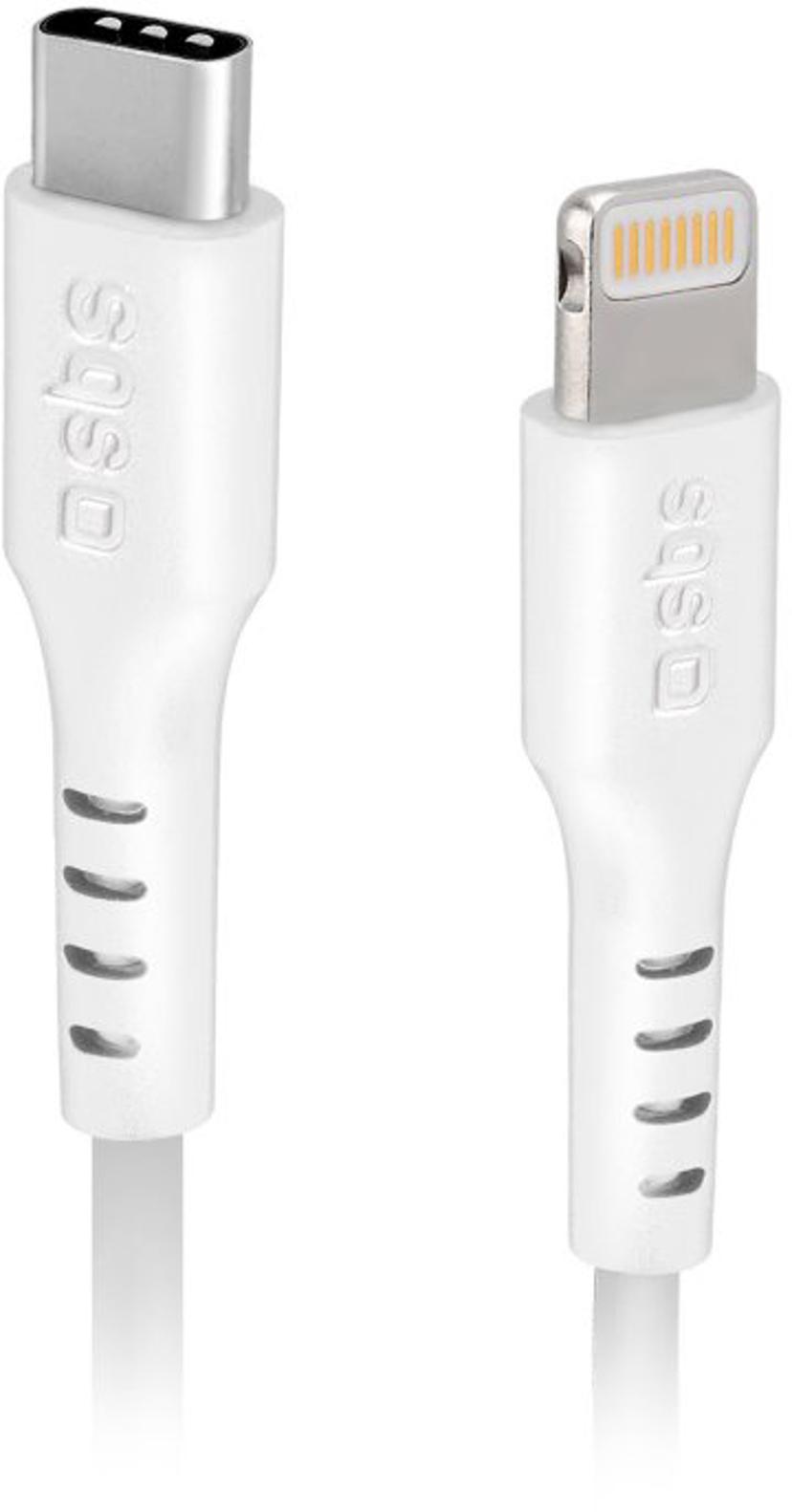 sbs USB-C to Lightning Cable 1m Hvid