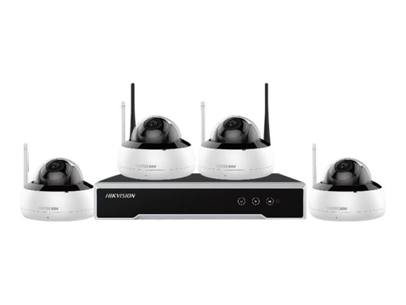 Hikvision Trådlöst övervakningspaket 1 nätverksinspelare + 4 Domekameror
